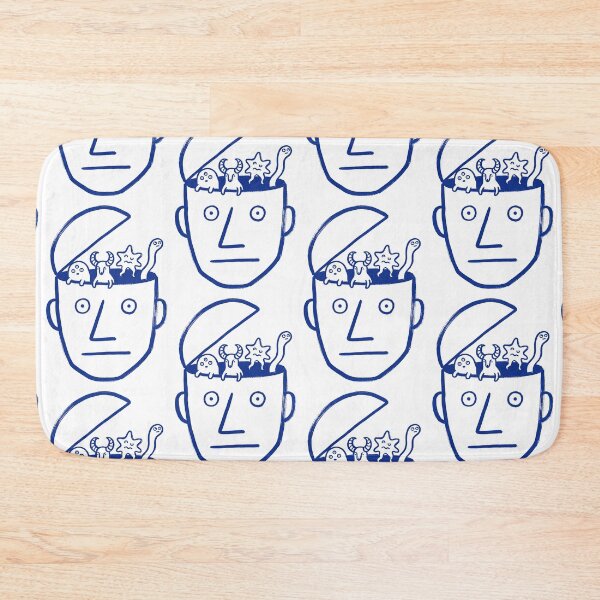 Item preview, Head Full Of Creatures Monoline Illustration designed and sold by The Mellonaire.