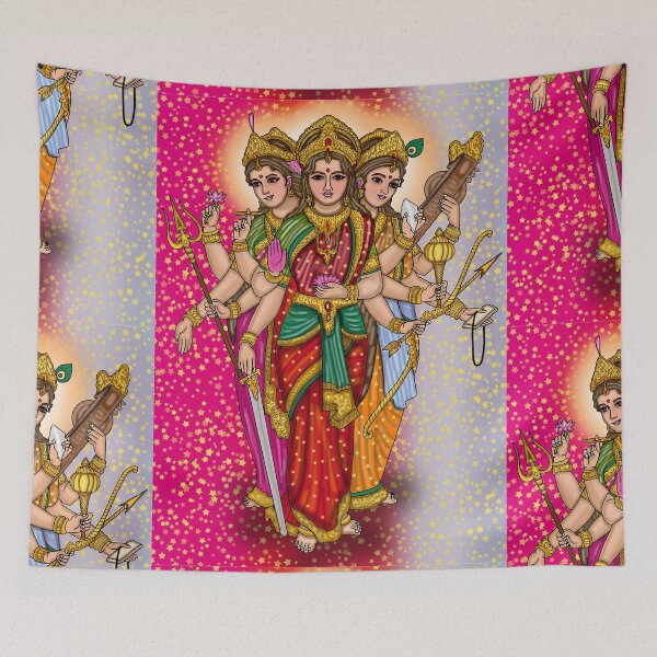 Item preview, Goddess Durga Digital Drawing | Hindu Goddess Spiritual Artwork designed and sold by Harshit_Digital_Arts.