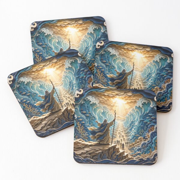Item preview, Moses Parting the Red Sea – Biblical Paper Cut Art designed and sold by GSizzle1.