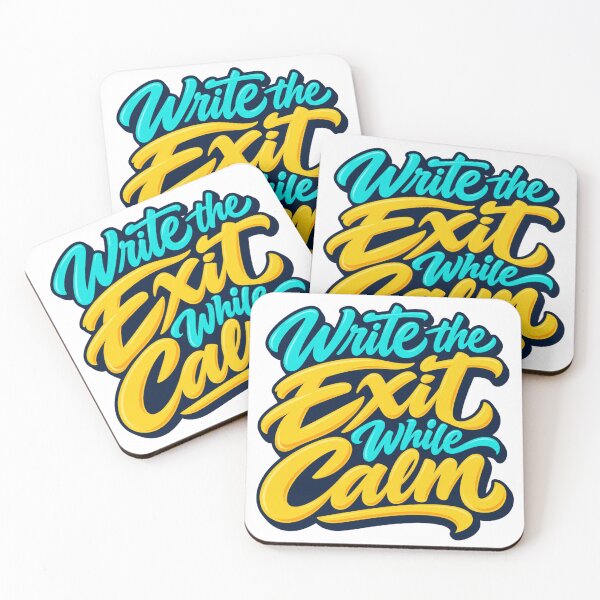Item preview, Write the Exit While Calm Retro Trading Discipline designed and sold by VolatilityEdge.
