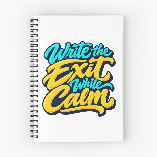 Item preview, Write the Exit While Calm Retro Trading Discipline designed and sold by VolatilityEdge.