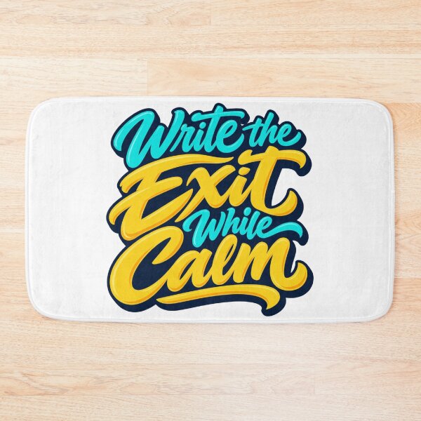 Item preview, Write the Exit While Calm Retro Trading Discipline designed and sold by VolatilityEdge.