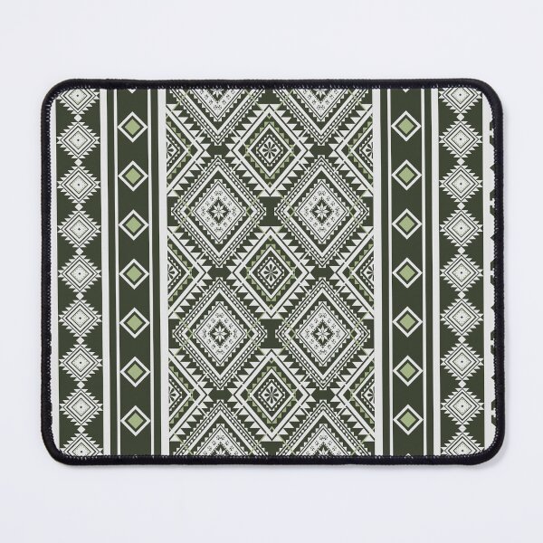 Item preview, Green abstract geometric ethnic pattern. designed and sold by Aesthetic shapes design.
