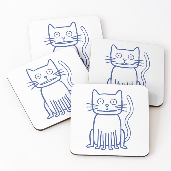 Item preview, Cat With Too Many Legs Monoline Drawing designed and sold by The Mellonaire.