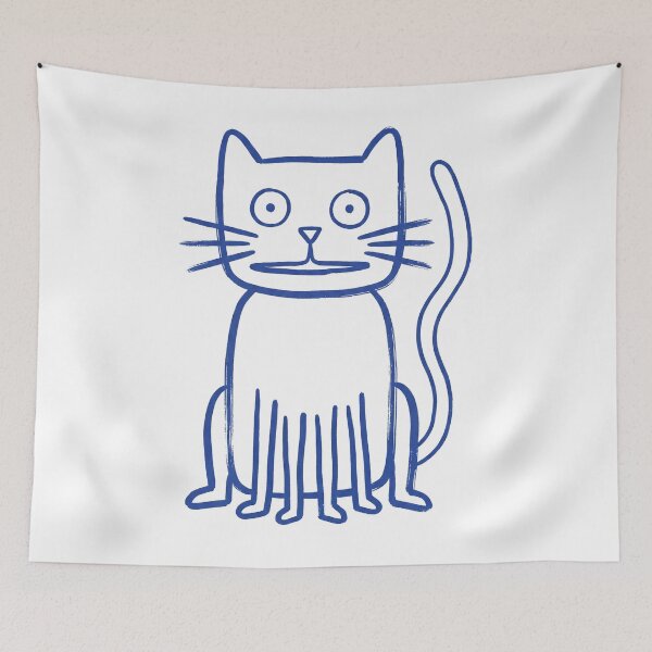 Item preview, Cat With Too Many Legs Monoline Drawing designed and sold by The Mellonaire.