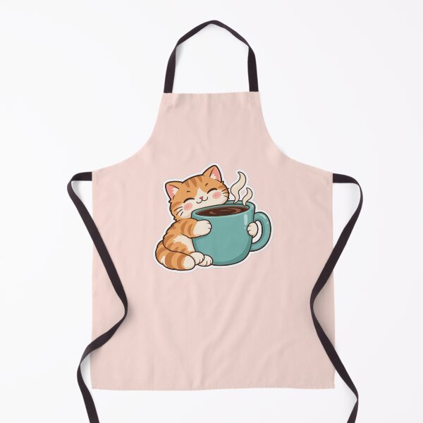 Item preview, Coffee Addict Cat Cute Sticker Design designed and sold by Inkworksbyshery.