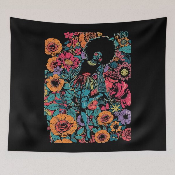 Item preview, Afro Bloom Pop-Art: Dark Psychedelic Botanical designed and sold by  Mythical Entanglement.