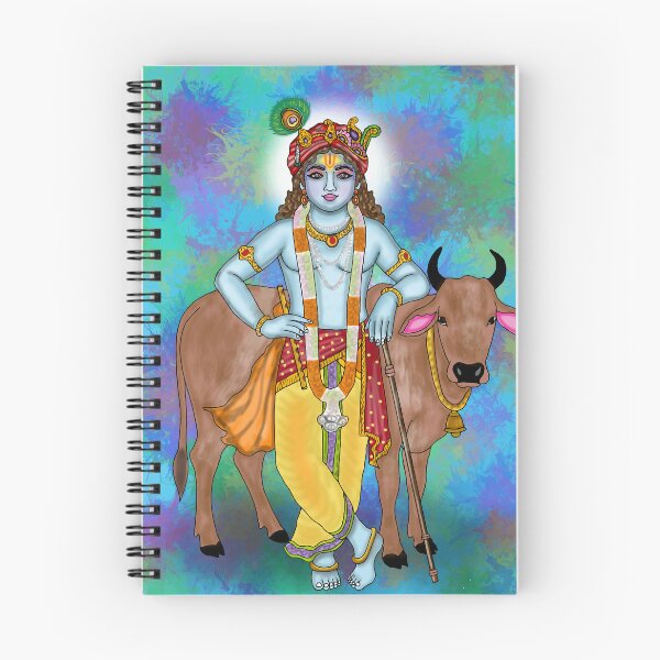 Item preview, Lord Krishna Digital Drawing | Hindu God Digital Artwork & Spiritual Illustration designed and sold by Harshit_Digital_Arts.