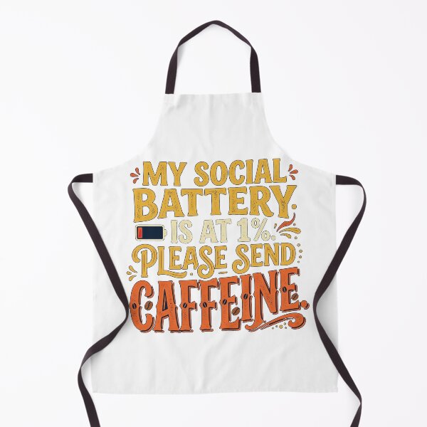Item preview, My Social Battery Is At 1% Please Send Caffeine - Funny Introvert designed and sold by jrzvibe.