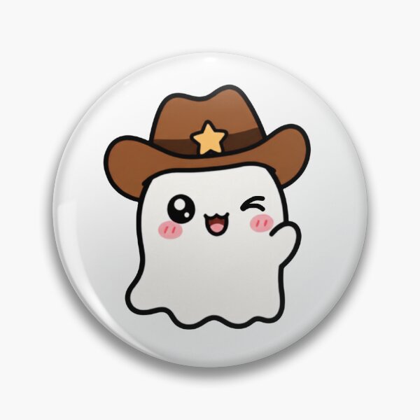 Item preview, Kawaii Cowboy Ghost Winking designed and sold by lotsofniches.