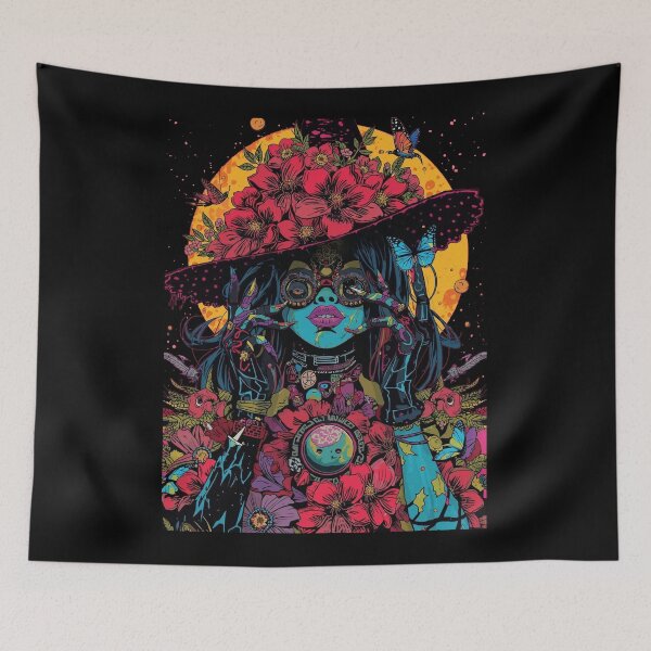 Item preview, Sun-Medallion Muse: Dark Psychedelic Witchcore designed and sold by  Mythical Entanglement.