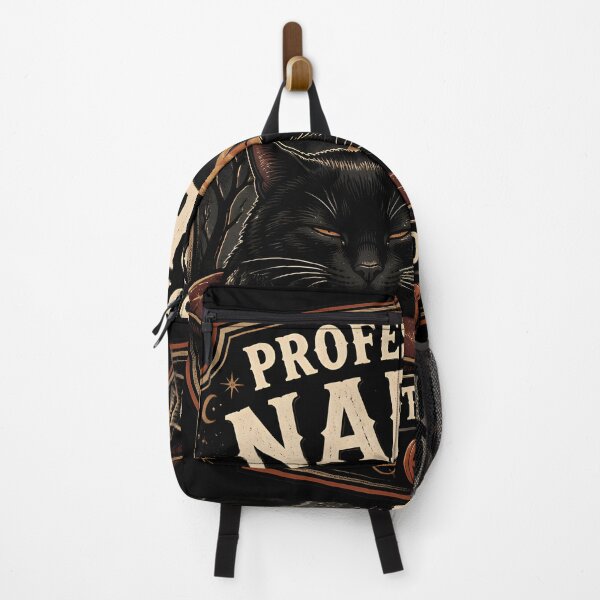 Item preview, Professional Napper Black Cat Halloween Retro Screen Print designed and sold by RoyesButler.