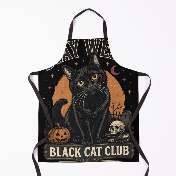 Item preview, Stay Weird Black Cat Halloween Retro Screen Print designed and sold by RoyesButler.
