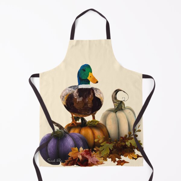 Item preview, Autumn Mallard with Pumpkins – Cozy Fall Harvest Art designed and sold by ArtistsAtticWI.