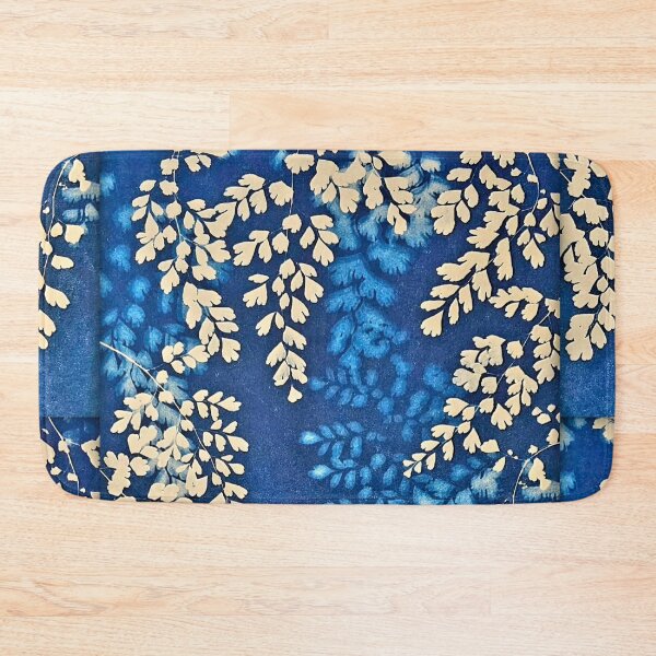 Item preview, Blue and Cream Leaves, Abstract designed and sold by Vintage-Lady65.