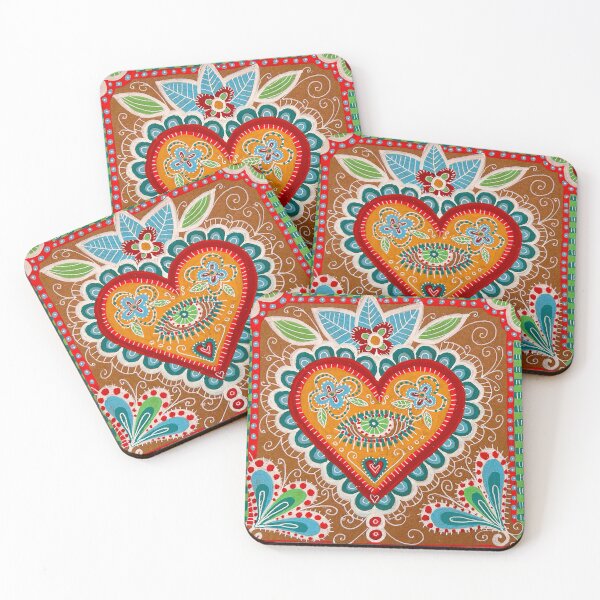 Item preview, Mexican Corazón Folk Art Heart designed and sold by Fani*.