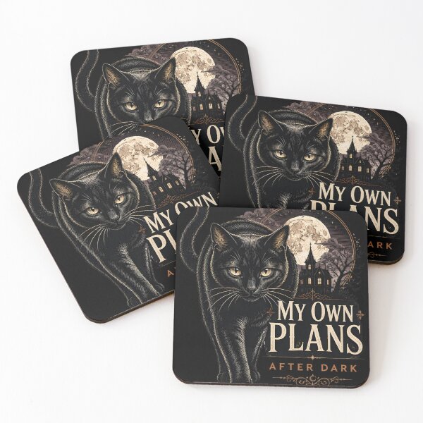 Item preview, My Own Plans Black Cat Halloween Gothic Engraving designed and sold by RoyesButler.