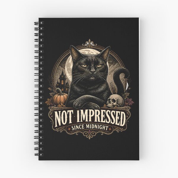 Item preview, Not Impressed Black Cat Halloween Gothic Engraving designed and sold by RoyesButler.
