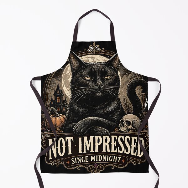 Item preview, Not Impressed Black Cat Halloween Gothic Engraving designed and sold by RoyesButler.