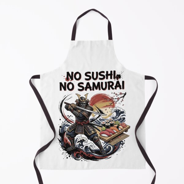 Item preview, No Sushi No Samurai – Japanese Samurai Sushi Warrior Design designed and sold by LOVEARTDESIGN.