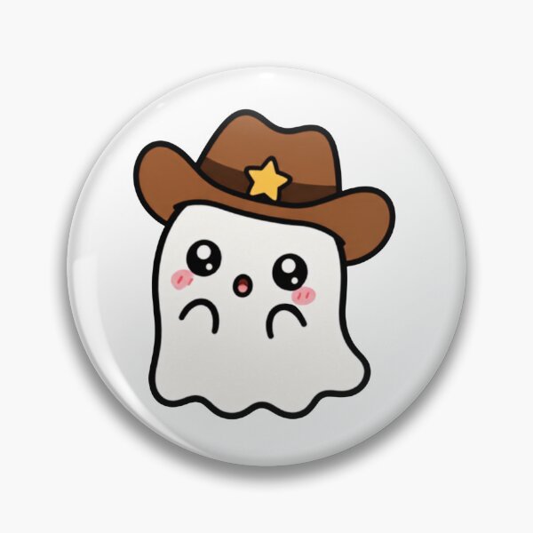 Item preview, Kawaii Cowboy Ghost Shocked designed and sold by lotsofniches.