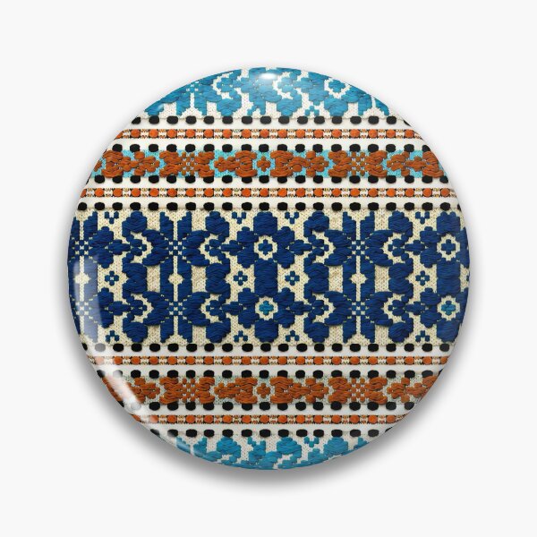 Item preview, Blue Heritage Folk Pattern designed and sold by DansCreations42.