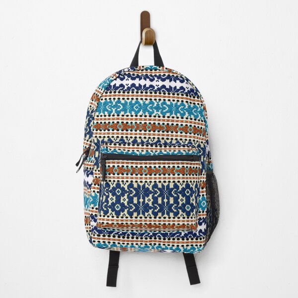 Item preview, Blue Heritage Folk Pattern designed and sold by DansCreations42.