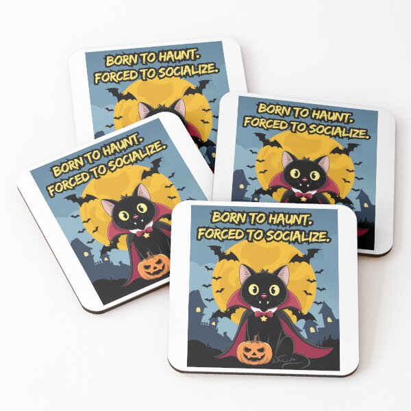Item preview, Born to Haunt Vampire Cat Shirt Funny Introvert Halloween Gift designed and sold by E20STUDIO.