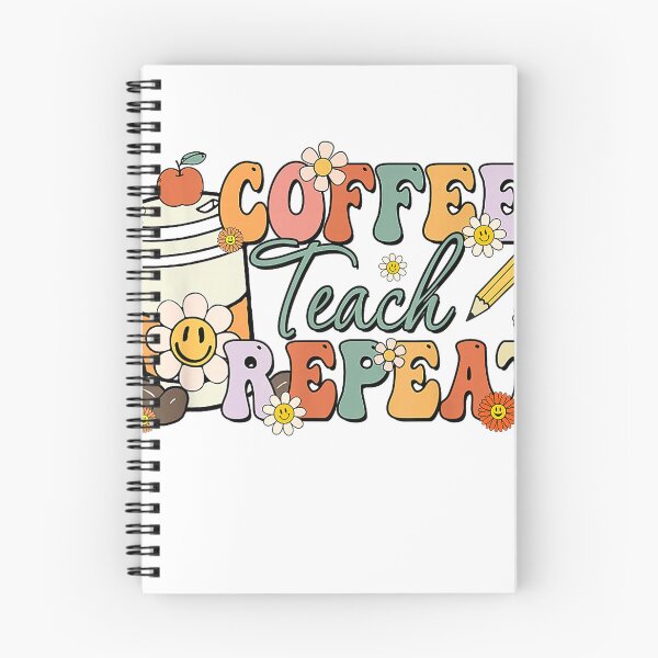 Item preview, Retro Grovvy Coffee Teach Repeat Teacher T-Shirt designed and sold by Badriiiii.