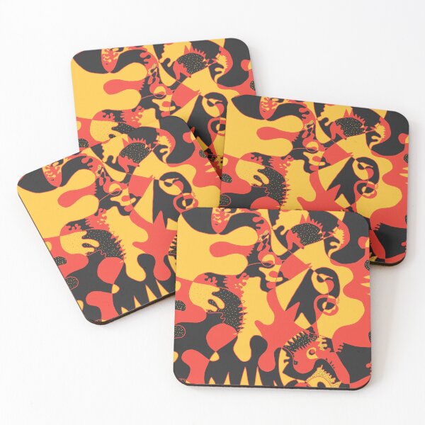 Item preview, Solar Rhythm in Crimson and Gold designed and sold by GaMoArtworks.