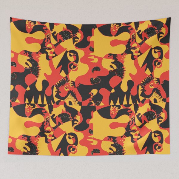Item preview, Solar Rhythm in Crimson and Gold designed and sold by GaMoArtworks.
