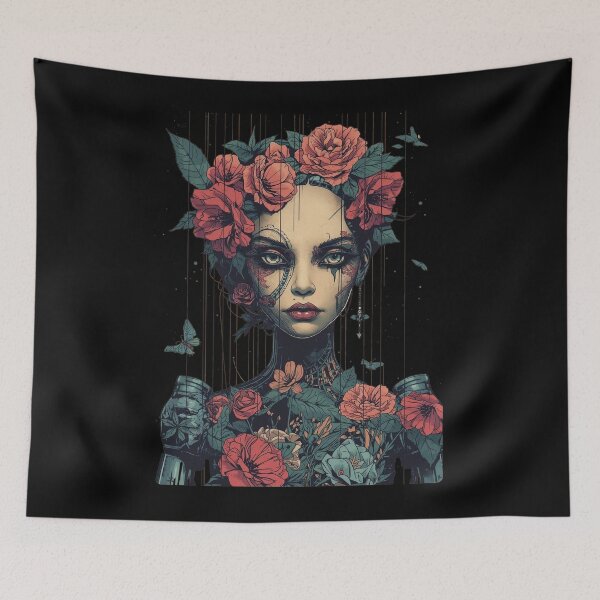 Item preview, Rose Halo Muse: Dark Biomechanical Goddess designed and sold by  Mythical Entanglement.