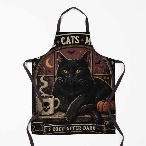 Item preview, Coffee • Cats • Midnight Black Cat Halloween Retro Screen Print designed and sold by LiviuGligoros.