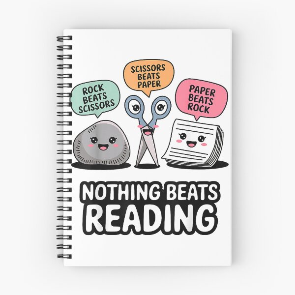 Item preview, Nothing Beats Reading Rock Paper Scissors Funny Book Lover T-Shirt designed and sold by Caroodoo.
