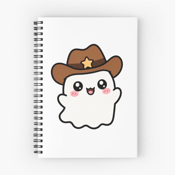Item preview, Happy Kawaii Cowboy Ghost designed and sold by lotsofniches.