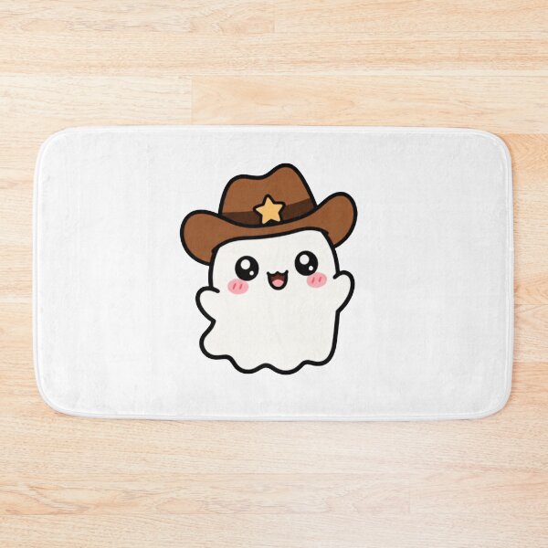 Item preview, Happy Kawaii Cowboy Ghost designed and sold by lotsofniches.