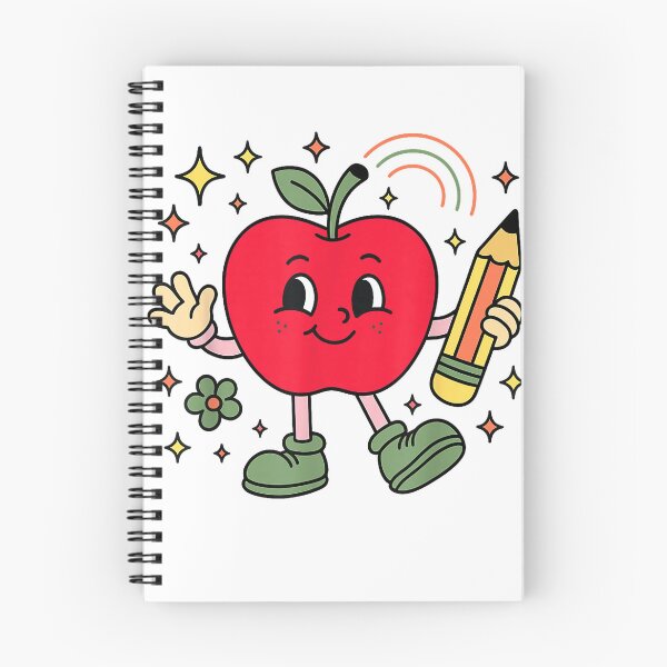 Item preview, Retro School Apple with Face and Teacher’s Pencil T-Shirt designed and sold by Cafe18.