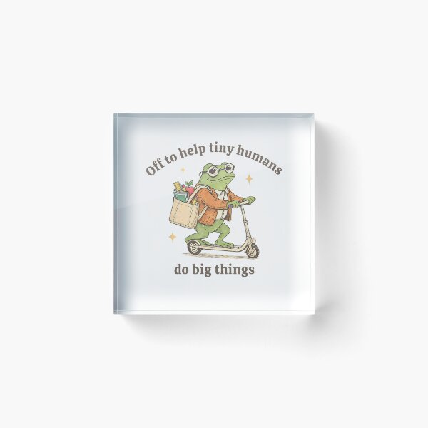 Item preview, Retro Frog Elementary Teacher Help Tiny Humans Do Big Things T-Shirt designed and sold by Magoya Store ⭐⭐⭐⭐⭐.