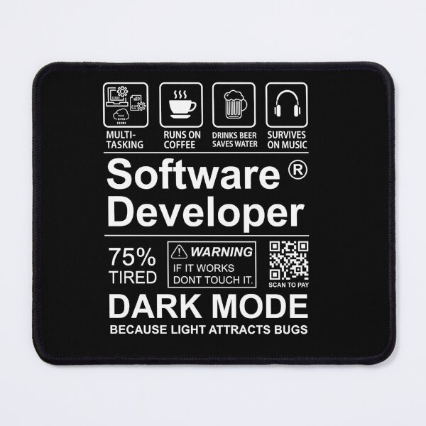 Item preview, Software Developer Dark Mode designed and sold by MarlaMaloneShop.