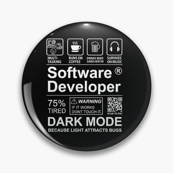 Item preview, Software Developer Dark Mode designed and sold by MarlaMaloneShop.