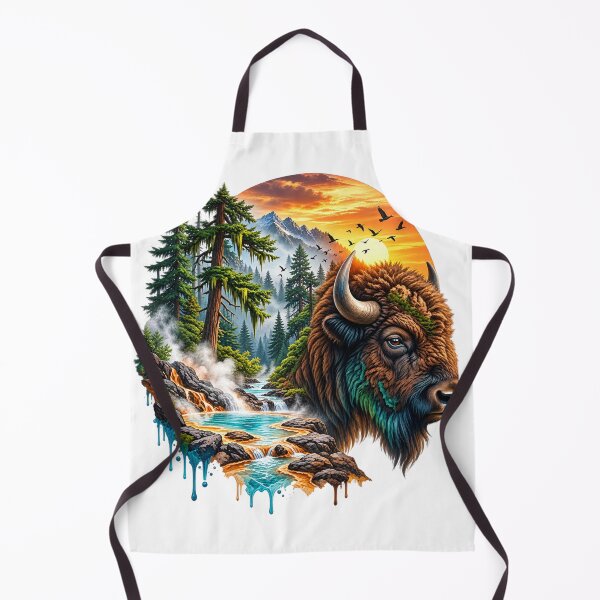 Item preview, Majestic American Bison | Wildlife Nature Landscape | Buffalo Sunset Forest Art designed and sold by GarnerSupplyCo.