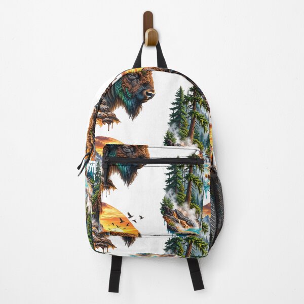 Item preview, Majestic American Bison | Wildlife Nature Landscape | Buffalo Sunset Forest Art designed and sold by GarnerSupplyCo.
