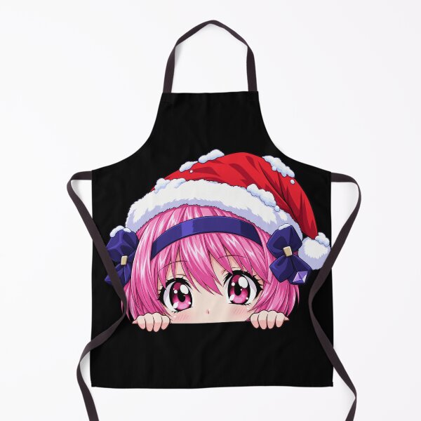 Artikelvorschau, Nana Elfen Lied Weihnachten spähendes Chibi-Mädchen entworfen und verkauft von mildaclairmo.