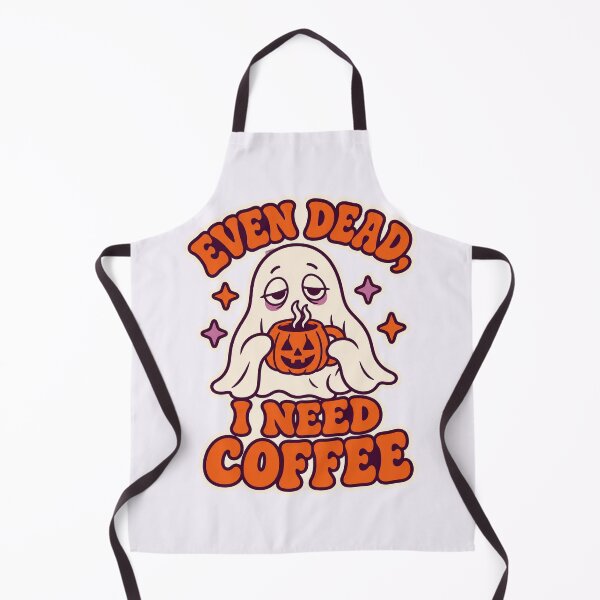 Item preview, Even Dead I Need Coffee Funny Halloween Ghost designed and sold by Foxglow Studio.