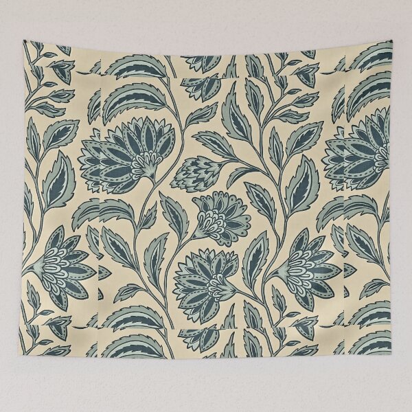 Item preview, Blue Garden Vintage Floral Pattern  designed and sold by Vintage-Lady65.