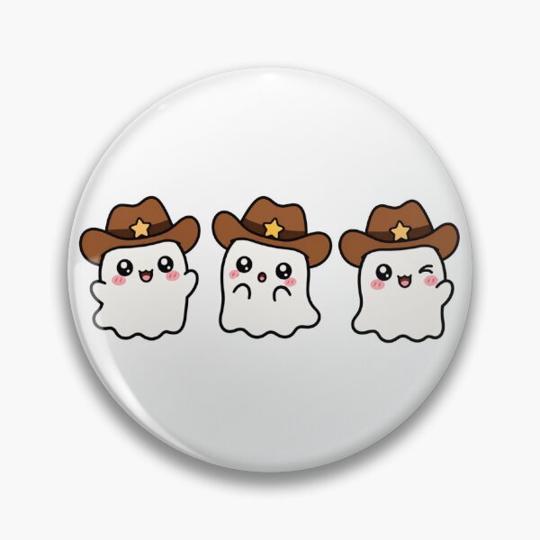 Item preview, Cowboy Kawaii Ghosts designed and sold by lotsofniches.