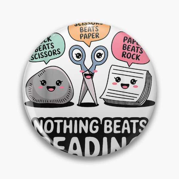 Item preview, Nothing Beats Reading Rock Paper Scissors Funny Book Lover T-Shirt designed and sold by Caroodoo.