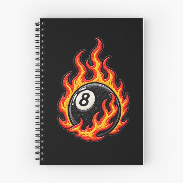 Item preview, Flaming 8 Ball – Retro Fire Billiards Patch designed and sold by Abidel.