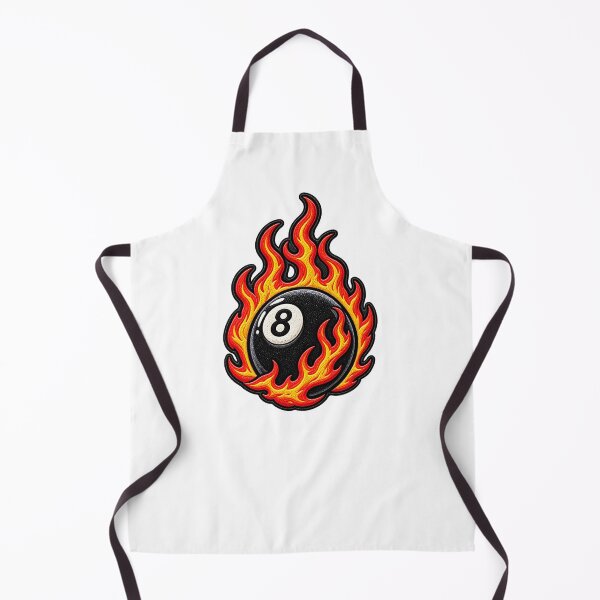 Item preview, Flaming 8 Ball – Retro Fire Billiards Patch designed and sold by Abidel.