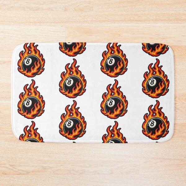 Item preview, Flaming 8 Ball – Retro Fire Billiards Patch designed and sold by Abidel.